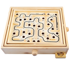 Novo labirinto de madeira jogo de tabuleiro bola no labirinto quebra-cabeça brinquedos artesanais 27.5*23*6cm crianças brinquedos educativos antistress brinquedo 2024 - compre barato
