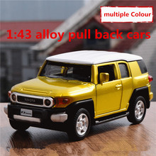 1:43 alloy pull back cars,high simulation Toyota SUV FJ model,2 open door,metal diecasts,toy vehicles,free shipping 2024 - buy cheap