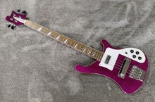Guitarra Eléctrica QShelly personalizada RK 4003 purple sparkle, metálica, Rick, 4 cuerdas, diapasón de incrustación triangular, guitarra de Bajo Eléctrico 2024 - compra barato