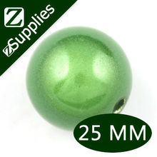 Perlas milagrosas redondas de 25mm, 60 unids/lote, Perle Magique acrílico, color verde, separador de ilusión, venta al por mayor 2024 - compra barato