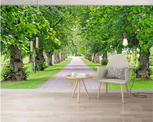 Beibehang-papel tapiz personalizado con paisaje natural, mural 3D HD de sombra verde, Fondo de TV, pared, papel tapiz 3d, peint 2024 - compra barato