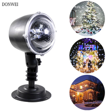 Mini Snowfall Projector IP65 Moving Snow Outdoor Garden Laser Projector Lamp Christmas Snowflake Stage Light For Xmas Party 2024 - buy cheap