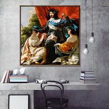 Decoração da casa de Impressão Da Arte Da Lona de Parede Fotos ForLiving Sala Poster Impressões de Lona Pinturas Quadrados Francês Simon Vouet 2024 - compre barato