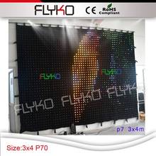 free shipping FK3407 3M*4M P7CM Beautiful LED video curtain 2024 - buy cheap