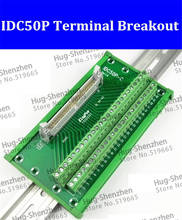 IDC50P IDC 50 Pin Male Connector to 50P Terminal Block Breakout Board Adapter PLC Relay Terminals DIN Rail Mounting--1pcs/lot 2024 - buy cheap