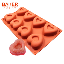 BAKER DEPOT silicone cake mold heart shaped handmade soap mold ice chocolate candy molds jello cake pastry baking tool 8 lattice 2024 - buy cheap