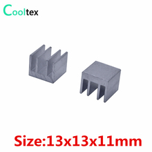 (50pcs/lot) 13x13x11mm Aluminum heatsink Extruded radiator for  IC chip RAM cooler cooling 2024 - buy cheap