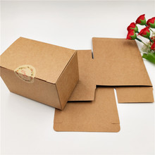 Cajas de papel Kraft marrón y blanco para ramo de flores secas, paquete de jabón, regalos, contenedor de almacenamiento Con pegatinas, 12 unids/lote 2024 - compra barato