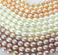 Beautiful Simple Multicolor Freshwater Shell Pearl Loose Beads jewelry DIY Natural Stone Short Rice 7-8MM wholesale price mz003 2024 - buy cheap