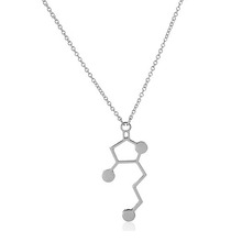 1Pc New Trendy Whiskey Molecule Chemistry Science Chemistry Pendants&Necklaces Simple Chain Necklace For Cute Love Couples 2024 - buy cheap