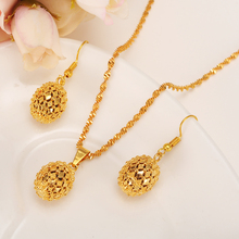 Bangrui Bead Jewelry set Necklace & Pendant Bracelet Earrings Gold Color Chain Women Romantic Gift African set Arab 2024 - buy cheap