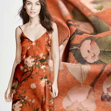 Tela de seda satinada para vestido cheongsam, tela elástica de doble cara, 22mm, venta al por mayor 2024 - compra barato