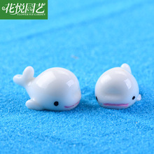 10pcs White dolphin moss micro-landscape miniature figurines  cute animal Mini resin handicraft DIY cake accessories Home Decor 2024 - buy cheap