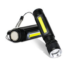 18650 водонепроницаемый небольшой фонарь для улицы XML-T6 + COB магнитный мини тактический светодиодный фонарик Портативный USB Перезаряжаемый Фонарик 2024 - купить недорого