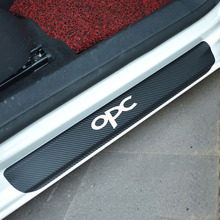 Película de decoración para puerta de coche, pegatinas de fibra de carbono antideslizantes para Opel Mokka x Insignia para Corsa Astra Adam Opc, 4 Uds. 2024 - compra barato