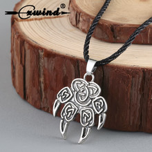 Cxwind Vintage Slavic Pendant Veles God Symbol Warding Knot Bear Paw Necklace Talisman Amulet Viking Pendant Necklaces Jewelry 2024 - buy cheap