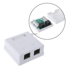 RJ45 Junction Box CAT6 Network Connector 2 Port Desktop Extension Cable Box Z09 Drop ship 2024 - buy cheap