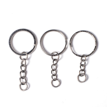 10pcs/lot 25mm 30mm 4 Styles Key Chains for Bag Silver Color Round Split Keyrings Keychain fit DIY Jewelry Making Findings 2024 - buy cheap