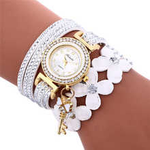 Fashion Women Chimes Diamond Leather Bracelet Band Watch Luxury Stainless Steel Analog Quartz WristWatches gift relogio feminino 2024 - buy cheap