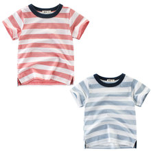 Summer New Striped Children T Shirts Boys Kids T-Shirt Designs Teen Clothing For Boys Baby Clothing Girls T-Shirts 2024 - buy cheap