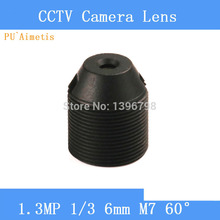 Lentes de CCTV PU'Aimetis 1.3MP 1/3 HD 6mm cámara de vigilancia 60 grados infrarrojo M7 rosca de lente 2024 - compra barato