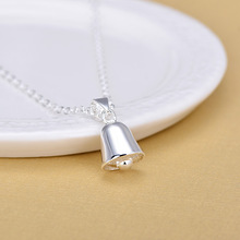 Geometric 925 Sterling Silver Bell Pendant Necklaces For Women Jewelry Gifts 2018 2024 - buy cheap