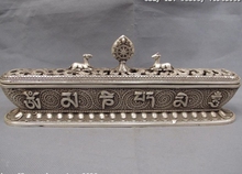 Tibet Buddhism Temple White Copper Silver Eight treasures Censer incense burner 2024 - buy cheap