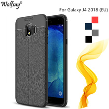 Wolfsay, funda para Samsung Galaxy J4 2018, versión europea, lujosa funda de silicona con patrón de cuero Litchi para Samsung Galaxy J4 2018 2024 - compra barato
