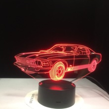 Lâmpada led ilusão 3d carro antigo, colorido toque luz noturna presentes para o papai gx2728 2024 - compre barato