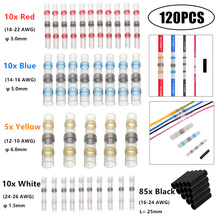 120pcs Solder Seal Wire Connector, Solder Seal Heat Shrink Butt Connectors Terminals Electrical Waterproof Insulated 2024 - buy cheap