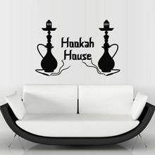 Vinyl Wall Decal Hookah Hooka Logo Window Decals Shisha Lounge Relax Sign For Shop Bar Home Living Room Bedroom Decor N171 2024 - buy cheap