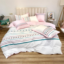 Luxury Egypt Cotton Girlish Romance Bedding Set Embroidered Silky Duvet Cover Bed Sheet Pillowcases Queen King Size 4/6/7Pcs 2024 - buy cheap