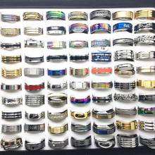 MIXMAX 10pcs rings set men's women's unisex stainless steel mixed styles fashion jewelry wholesale lots bulk 2024 - buy cheap