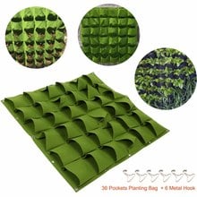 7 36 72 Pockets Outdoor Indoor Vertical Gardening Hanging Wall Garden Planting Bags Seedling Wall Planter Growing Bags 2024 - buy cheap