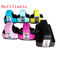 6pk Compatible hp 363 Refillable ink cartridge for PhotoSmart 3110 3310 C5140 7180 8250 C5188 C6280 C7280 C8150 D6160 Printer 2024 - buy cheap