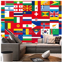 Free shipping custom large mural of the living room sofa bedroom bar KTV leisure bar murals of the world national flag 2024 - buy cheap