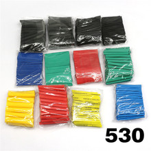 8 size multicolor / black 127 color 328 / 530Pcs various polyolefin heat shrinkable tube cable casing covered wire sheath DIY 2024 - buy cheap