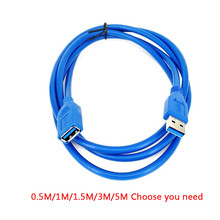 USB Удлинительный кабель, Супер Скоростной Кабель USB 3,0, мужской и женский 1 м, удлинитель для синхронизации данных, Удлинительный кабель для iPhone, samsung, кабель 2024 - купить недорого