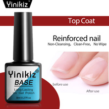 Yinikiz новый гель УФ лак для ногтей верхнее покрытие 8 мл Прозрачный УФ светодиодный отмачиваемый гель для ногтей Клей Лак для нейл-арта Маникюр 2024 - купить недорого