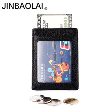 Simple wallet one piece photo window credit card holders leather purses light wallets for man ultra thin small male wallet 2024 - buy cheap