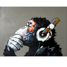 Music Monkey Animal Cartoon Child DIY Digital Painting By Numbers Modern Wall Art Canvas Painting Unique Gift Home Decor 40x50cm 2024 - buy cheap