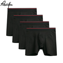 4Pcs/lot Plus Size Men Long Boxer Men's Underwear Boxers Boxer Shorts Boxershort Long Natural Cotton High Quality Brand Panties 2024 - buy cheap