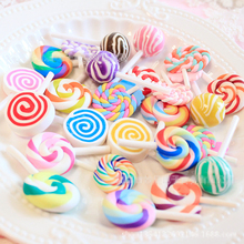 10pcs/lot Charms Candy Lollipop Sweets Soft Clay Accessories Beads Making Supplies For DIY Scrapbooking Crafts 2024 - buy cheap