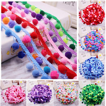 5Yards/roll Pompom Lace Ribbon Sewing Accessories Pom Pom Tassel Pompoms Trim Ball Fringe Embroidery DIY Apparel Fabric 2024 - buy cheap