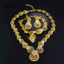 Wando joias etíopes 24k corda de cor de ouro conjuntos com joias de casamento para mulheres africanas/etióopes/orifício s115 2024 - compre barato