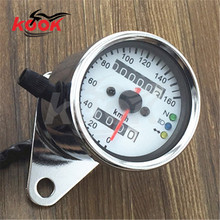 chrome motorcycle Motorcycle Speedometer Meter Double LED Light Odometer speed meter gauge Miles motorbike motocross Tachometer 2024 - buy cheap