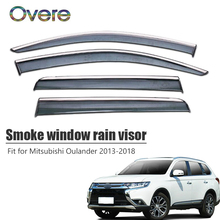 Overe 4Pcs/1Set Smoke Window Rain Visor For Mitsubishi Outlander 2013 2014 2015 2016 2017 2018 Deflectors Guard Accessories 2024 - buy cheap