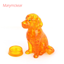 41pcs DIY Puppy Dog Crystal Puzzles Animal Assembled Model Kids Christmas Gift Children Educational Toy Playing Game 2024 - buy cheap