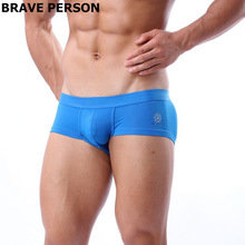 Brand BRAVE PERSON High quality Mens gay Underwear Boxer Shorts Low waist Nylon Underpants Men Boxers Trunks men's panties 2024 - buy cheap