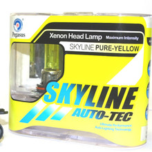 Lâmpada de farol do carro 9006 hb4 12v 55w 3000k, 2 peças, super brilhante, amarelo, luz de neblina automática, fonte 2024 - compre barato